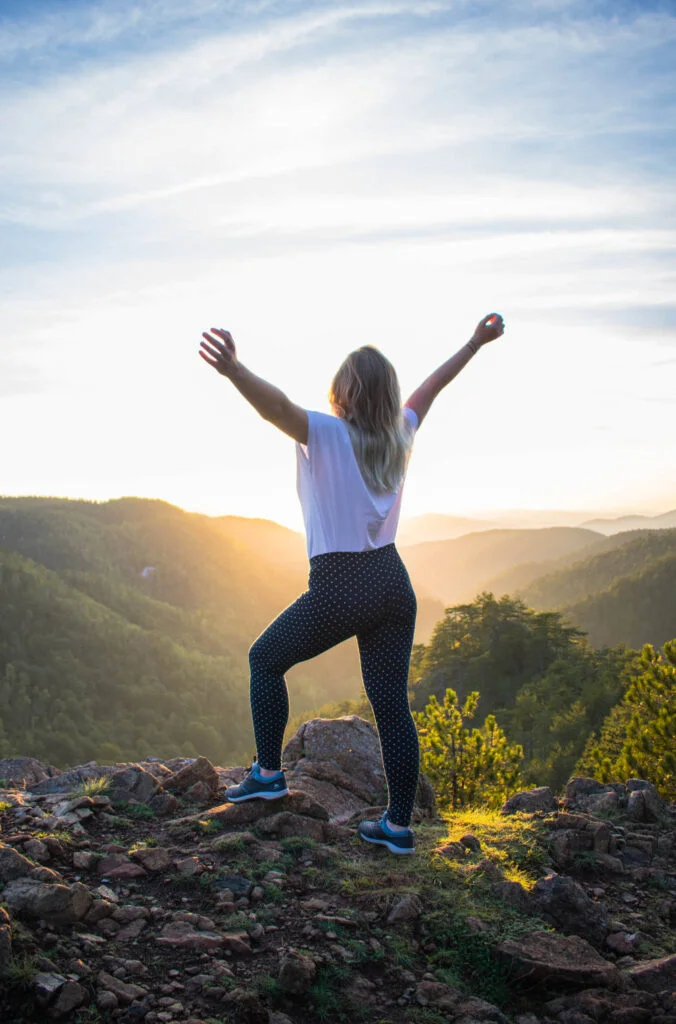 Woman feeling freed from her trauma
